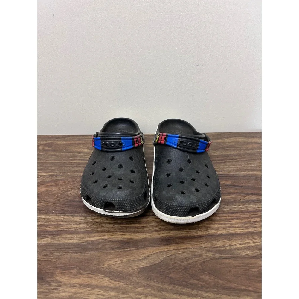 Crocs NASCAR Classic Clogs Black White Racing Mens 8 Womens 10 Checkerboard